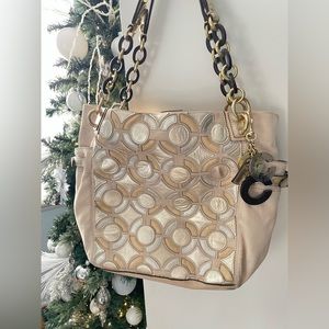 ✨RARE FIND✨ Coach ‘Peyton’ Leather Mosaic Tote W/ Matching Wallet set
